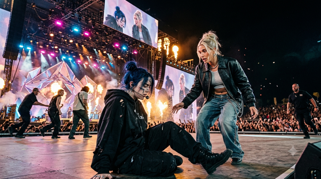 The Night Hailey Bieber's Secret Plan Made Billie Eilish's Legs Give Out at Coachella 2026